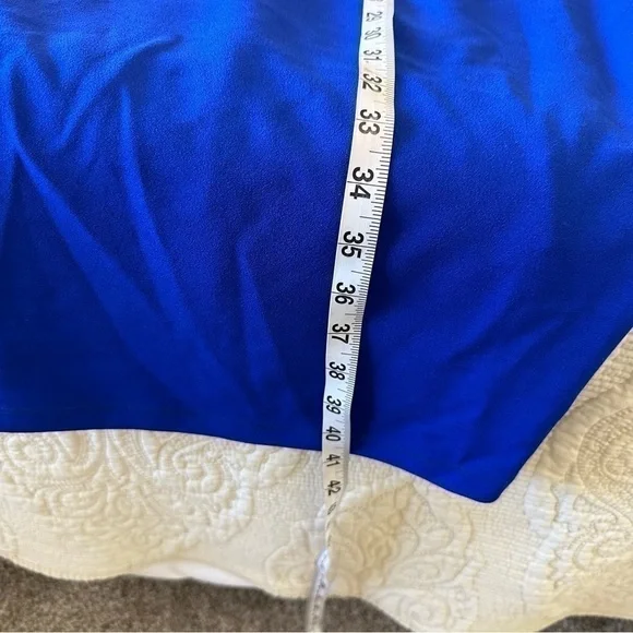 NWT NOOKIE designer cocktail party dress - penelope midi royal blue, L - Picture 7 of 7